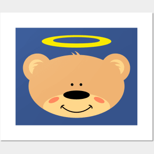 Teddy bear with holy Halo Posters and Art